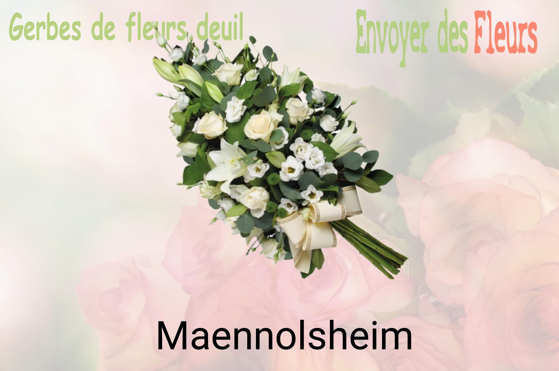 Gerbe de fleurs de deuil livrée à Maennolsheim